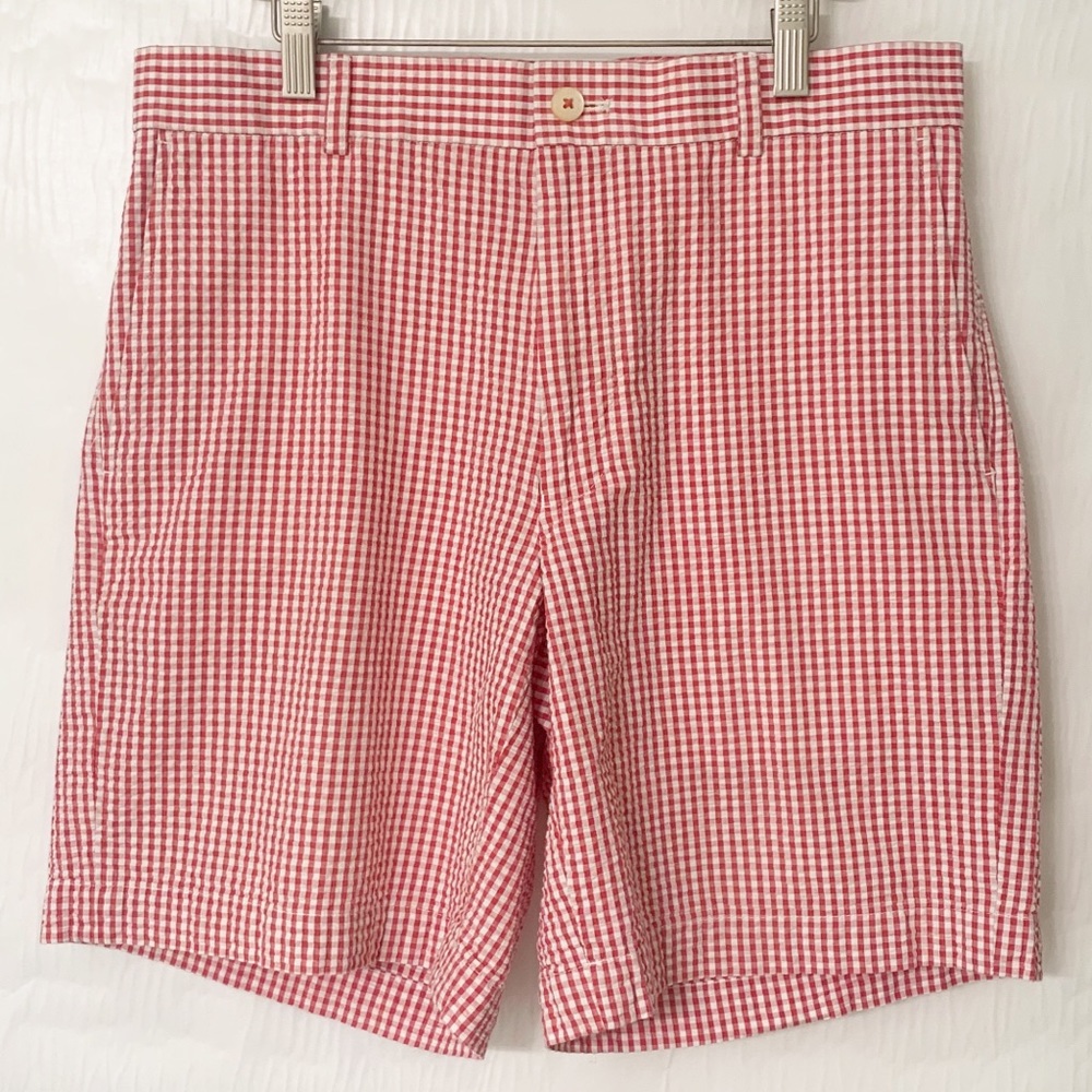 Southern Tide “The Skipjack” Flat Front Seersucker Shorts - Size 32